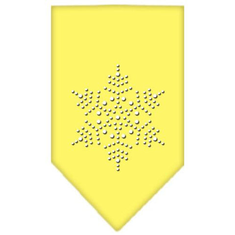 Snowflake Rhinestone Bandana Yellow Large