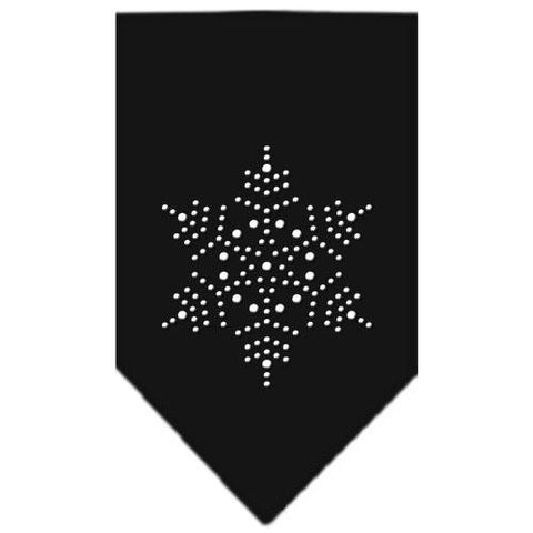 Snowflake Rhinestone Bandana Black Small