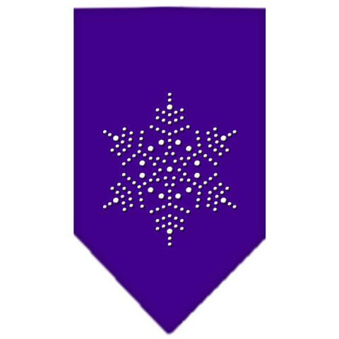 Snowflake Rhinestone Bandana Purple Small