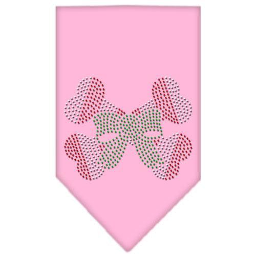 Candy Cane Crossbones Rhinestone Bandana