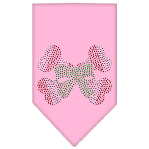 Candy Cane Crossbones Rhinestone Bandana