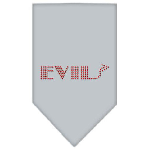 Evil Rhinestone Bandana Grey Large