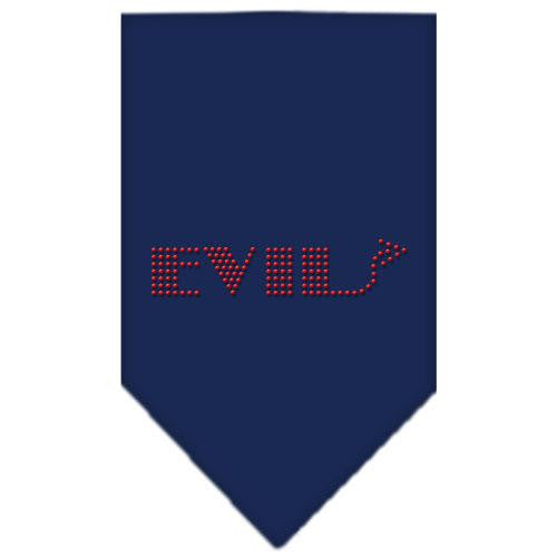 Evil Rhinestone Bandana Navy Blue Small