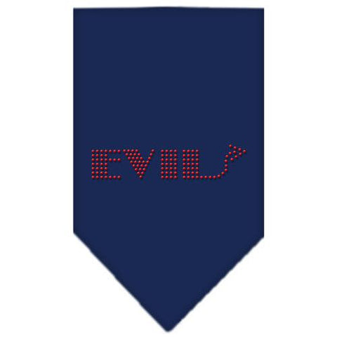 Evil Rhinestone Bandana Navy Blue Small