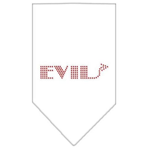 Evil Rhinestone Bandana White Small