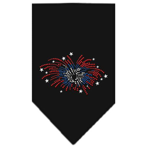 Fireworks Rhinestone Bandana Black Small