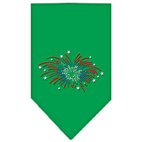 Fireworks Rhinestone Bandana Emerald Green Small