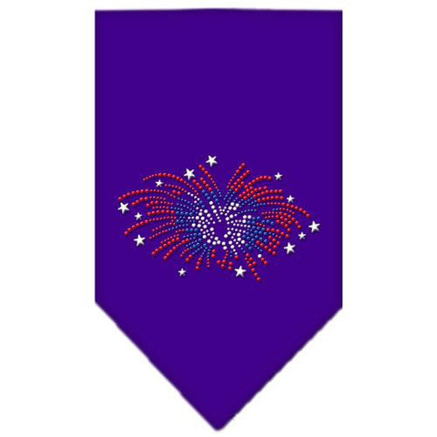 Fireworks Rhinestone Bandana Purple Small