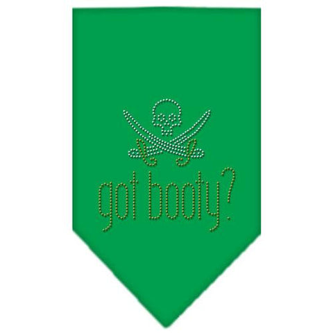 Got Booty Rhinestone Bandana Emerald Green Large