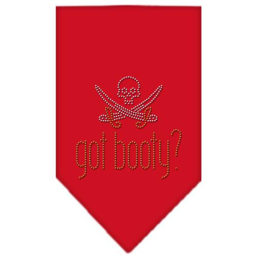 Got Booty Rhinestone Bandana Red Large