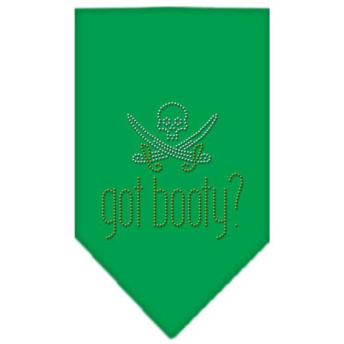 Got Booty Rhinestone Bandana Emerald Green Small