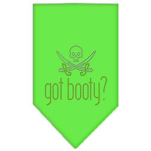 Got Booty Rhinestone Bandana Lime Green Small