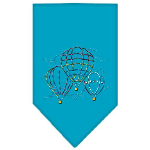 Hot Air Balloons Rhinestone Bandana Turquoise Small