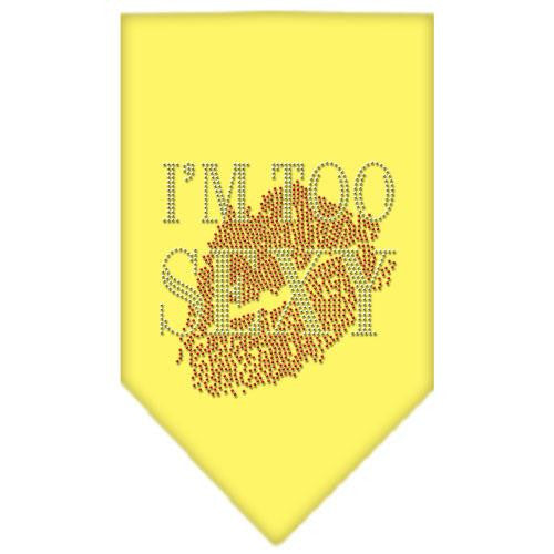 I'm Too Sexy Rhinestone Bandana Yellow Small