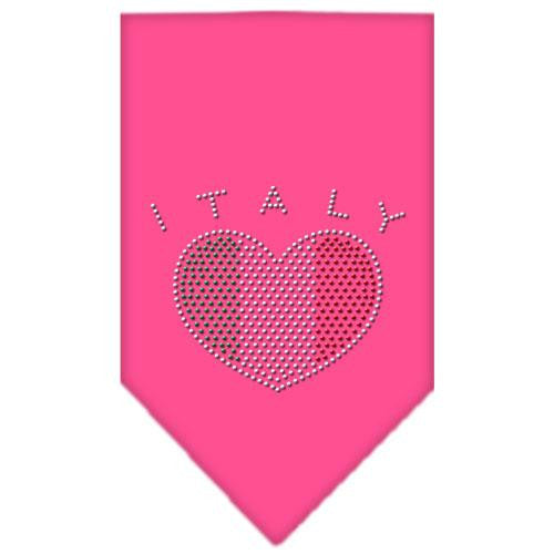 Italy  Rhinestone Bandana Bright Pink Small