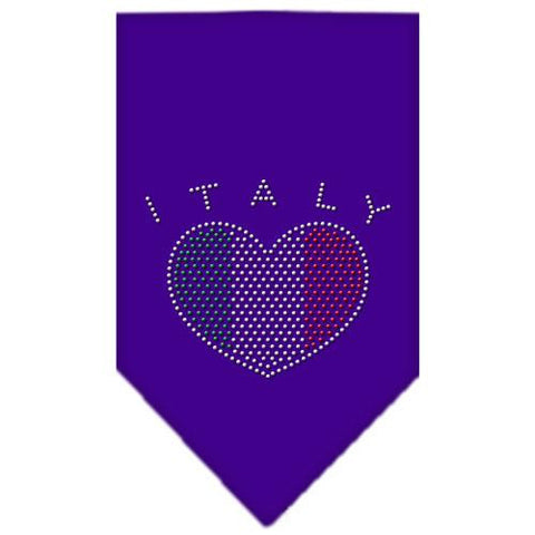 Italy  Rhinestone Bandana Purple Small