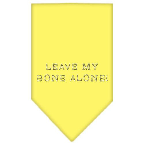 Leave My Bone Alone Rhinestone Bandana Yellow Large