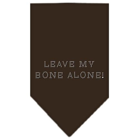 Leave My Bone Alone Rhinestone Bandana Cocoa Small