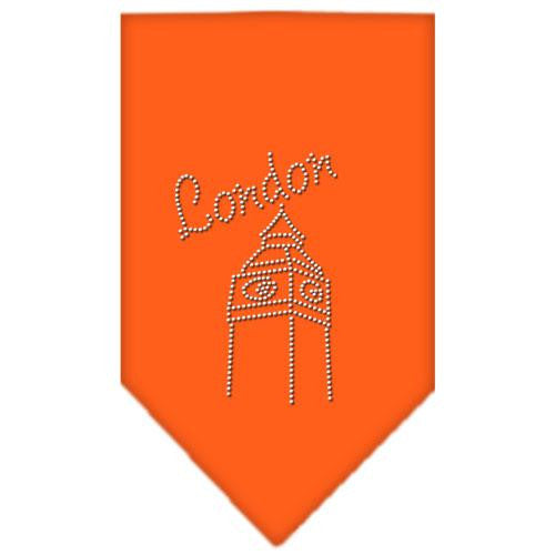 London Rhinestone Bandana Orange Small