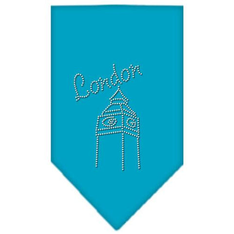 London Rhinestone Bandana Turquoise Small