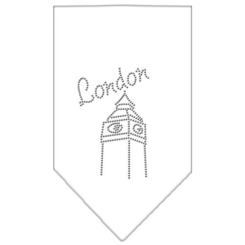 London Rhinestone Bandana White Small