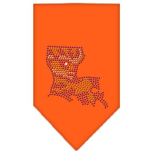 Louisiana Rhinestone Bandana Orange Small