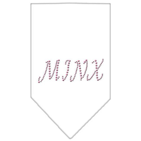 Minx Rhinestone Bandana White Small