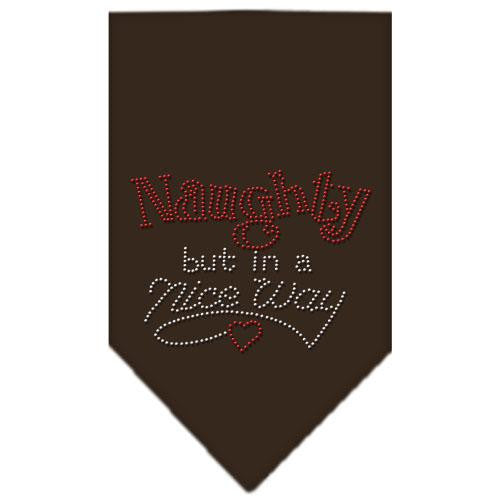 Naughty but in a Nice Way Rhinestone Bandana Cocoa Large