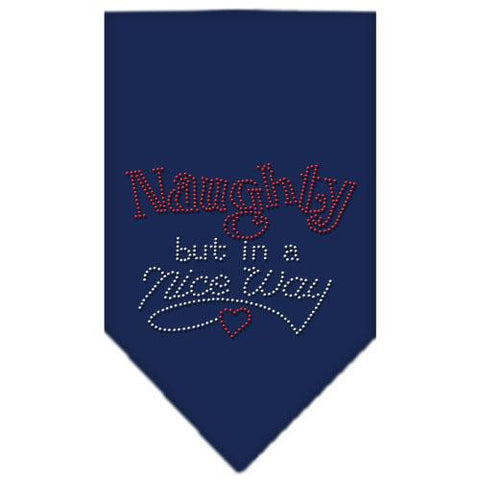 Naughty but in a Nice Way Rhinestone Bandana Navy Blue large