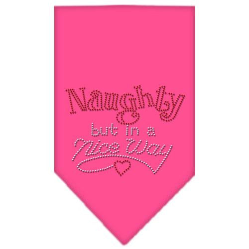 Naughty but in a Nice Way Rhinestone Bandana Bright Pink Small