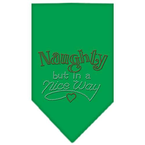 Naughty but in a Nice Way Rhinestone Bandana Emerald Green Small