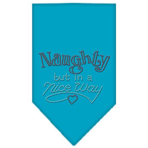 Naughty but in a Nice Way Rhinestone Bandana Turquoise Small