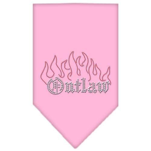 Outlaw Rhinestone Bandana Light Pink Large