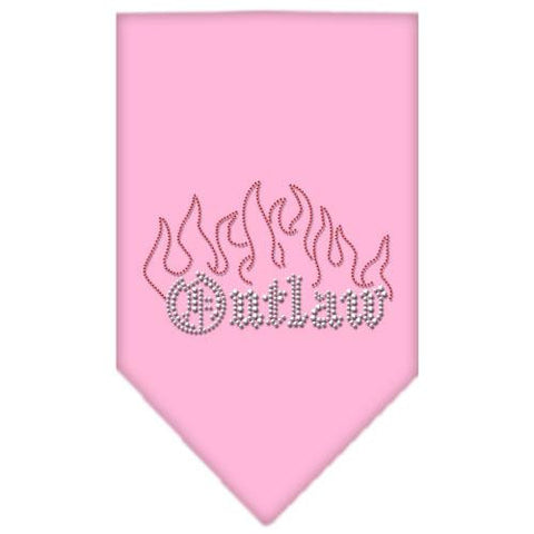 Outlaw Rhinestone Bandana Light Pink Large