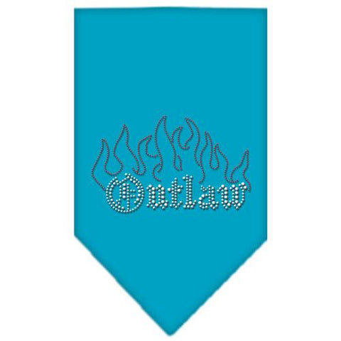 Outlaw Rhinestone Bandana Turquoise Large