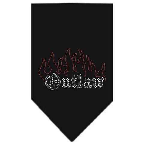 Outlaw Rhinestone Bandana Black Small