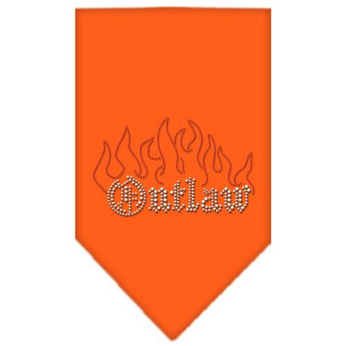 Outlaw Rhinestone Bandana Orange Small