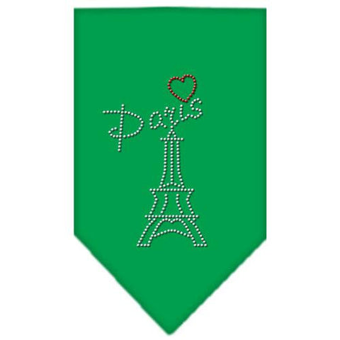 Paris Rhinestone Bandana Emerald Green Large