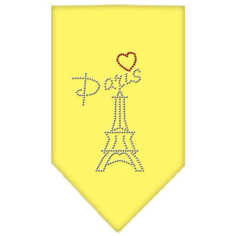 Paris Rhinestone Bandana Yellow Large