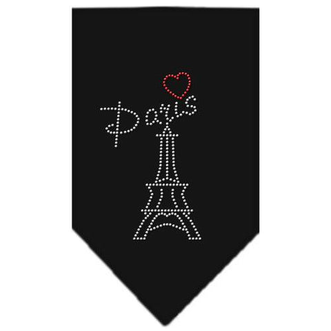 Paris Rhinestone Bandana Black Small