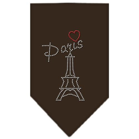 Paris Rhinestone Bandana Cocoa Small