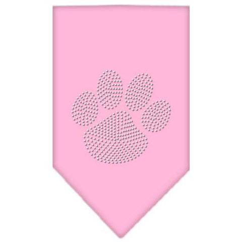 Paw Clear Rhinestone Bandana Light Pink Small