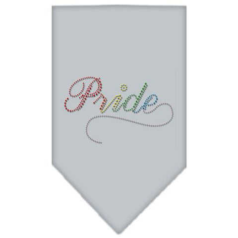 Pride Rhinestone Bandana Grey Large