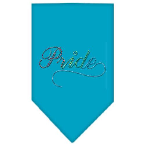 Pride Rhinestone Bandana Turquoise Large