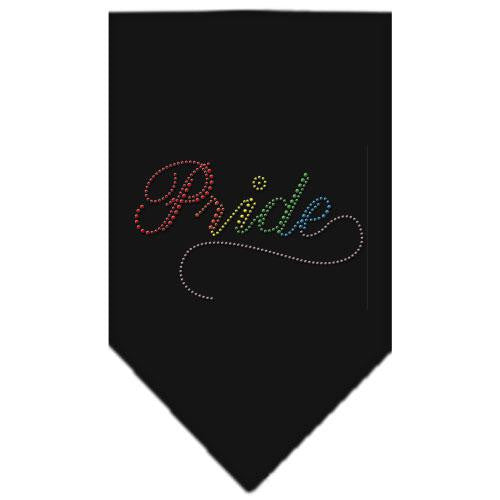 Pride Rhinestone Bandana Black Small