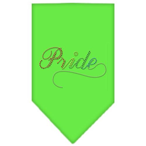 Pride Rhinestone Bandana Lime Green Small