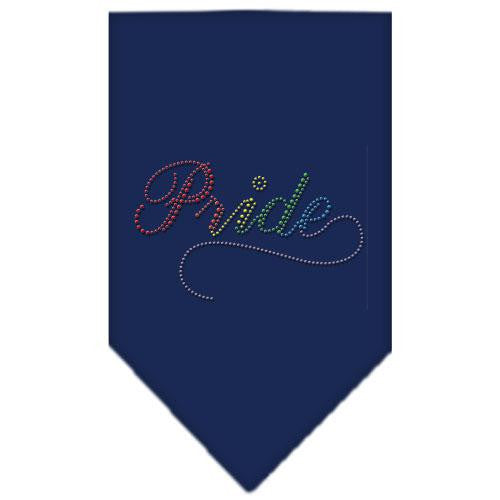 Pride Rhinestone Bandana Navy Blue Small