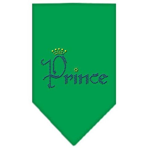 Prince Rhinestone Bandana Emerald Green Large