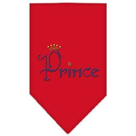 Prince Rhinestone Bandana Red Small