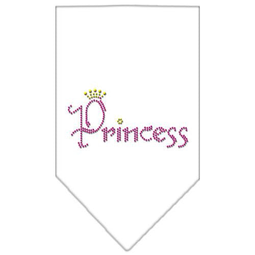 Princess Rhinestone Bandana White Large